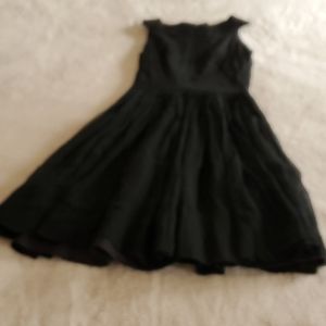Black chiffon cocktail dress